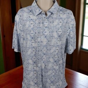 jos a bank Men's  Golf Polo Course Shirt Size XL Baby Blue Pinnacle Diamond